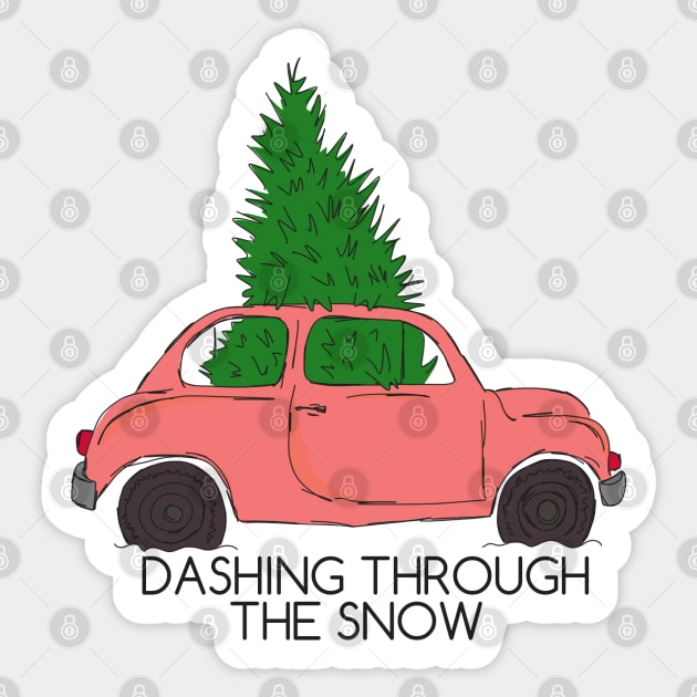 Dashing Through The Snow Sticker by Nataliatcha23